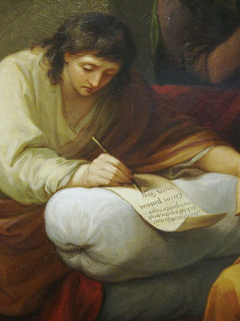 Angelika Kauffmann - 212, Virgilio scrive il suo epitaffio a Brundisi, Carnegie Museum of Art, dettaglio